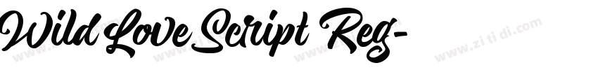 Wild Love Script Reg字体转换